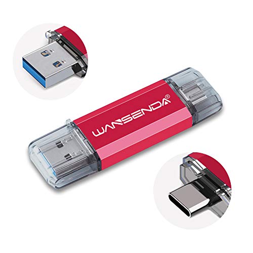 wansenda otg usb flash drive 2 en 1 usb photo stick usb 3.1 de alta velocidad y tipo c pen drive 16gb 32gb 64gb 128gb 256gb 512gb usb para dispositivos android / pc / mac