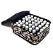 42-Bottle Essential Oil Carrying Case (5ml,10ml,15ml) with Plush Velvet Interior for doTERRA, Young Living Bottles for Aromatherapy Travel or Storage (Black Floral)