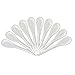 AWHOME White Porcelain Spoons Coffee, Tea, Yogurt and Ice-cream, Cutlery Fitting Ceramic Spoons 5 Inch Set of 10