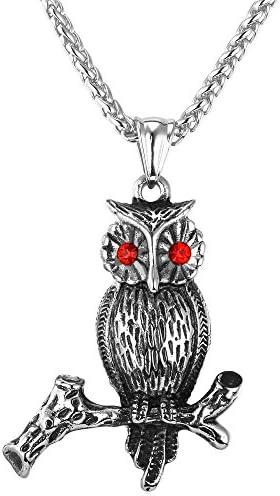U7 Eagle Hawk Jewelry Men Cool Owl Eagle Pendant Stainless Steel/18K Gold Plated Personalized Necklace