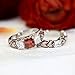 2 Pack Engagement Rings for Women Wedding Ring Set Red Diamond Silver Heart Band Bride Gift 2-in-1 (Size 10, Red & Silver)