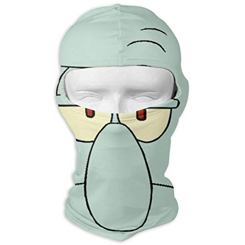 Man Ray Spongebob Costumes - Squid-Ward Funny Face Balaclava Windproof Face Mask for Spring Summer Autumn Thin