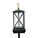 TIKI Brand 1117084 Square Beacon Torch, Metal Outdoor Torch, Decorative Lighting for Patio Lawn Backyard Garden, Metal/Black, 65 in