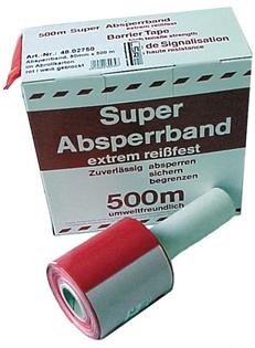 Haromac 4802750 Barrier Tape 500 m 80 mm Wide Extremely Tear-Resistant in Dispenser Box Red/White