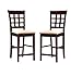 Coaster Home Furnishings - Gabriel - Wood Counter Height Chairs (Set of 2) - Lattice Backs, Padded Seats, Footrest - Dining Room & Kitchen - Cappuccino - 100209