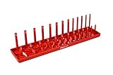 Olsa Tools | 3/8-Inch Drive Socket Organizer Tray | Red SAE Socket Holder | Premium Quality Tool Organizer
