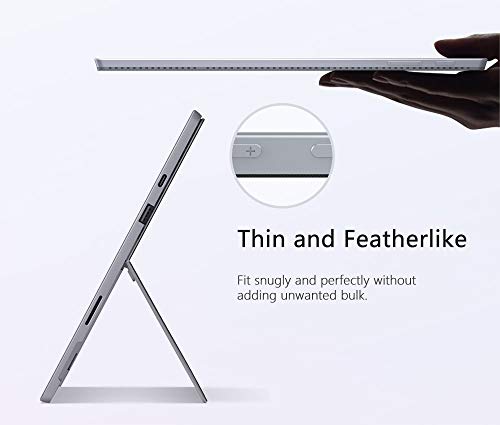 Dadanism Skin Sticker Cover Decals Fits Microsoft Surface Pro 7/ Pro 6/ Pro 5/ Pro 4/ Pro LTE, PU Back Skin Sticker Paster Anti-Scratch Body Decal Protective Laptop Skin Cover Protector - Black - Image 7