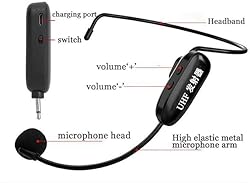 MICVISTA UHF Wireless Headphone Microphone System
