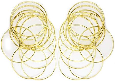 Metal Rings - for Dream Catcher, Macrame Supplies, Ring Napkin Holders. Gold Hoops by Better Crafts. (5, 3-Inch)