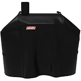 acoveritt Offset Smoker Cover, Waterproof Grill Cover, 56.5 inch Black Fits Expert Grill