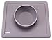 Placemat and Plate Suction Silicone by Lilbaby (Simple Bowl Design, Grey)