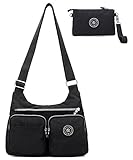STUOYE Nylon Crossbody Bag for Women with Purse Bag Shoulder Bag Travel handbags Black