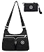 STUOYE Nylon Crossbody Bag for Women with Purse Bag Shoulder Bag Travel handbags Black