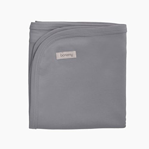 bonamy Baby Organic Cotton Receiving Blanket-Newborn Boys and Girls Large and Warm Swaddling Blanket