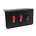 Abrams Taurus Premium 12V Switch Box Panel - (2) ON/Off Rocker Switch with LED Light & (1) Momentary Switch Plate - 15 Amp Inline Fuse - Dimensions: 3.87