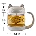 8.5oz Glass Teacup Cute Cat Tea Cup with Fish Filter Creative Cats Tail Coffee Mug Tea Lovely Cup Present for Children Child Christmas 7 Year Old Girl Gifts Classmates Homies Teacher Back to School