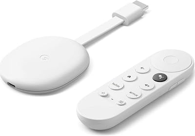 Google Chromecast 4K HDR with Google TV & Voice Remote Snow A
