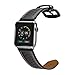 EloBeth Watch Band Compatible with Apple Watch Bands 38mm 40mm 42mm 44mm Series 5 4 3 2 1 iWatch Leather Band for Women Girls Metal Buckle (Black, 38 mm/40 mm)