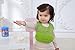 Waterproof Silicone Baby Bibs with Comfortable Fabric Neck, Easi-roll Feeding Bib with Food Catcher Pocket, 2 Pack, Blue/Green, Homwe