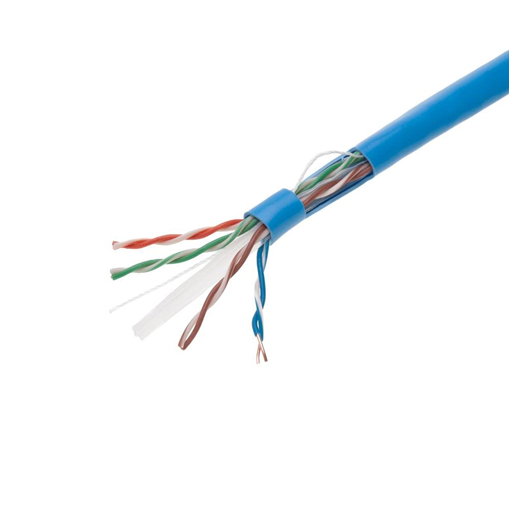 Cat6 200M Blue Solid 23AWG Cable UTP Cat6 Bulk Ethernet Network Wire CCA (Copper Clad Aluminum) Conductor UTP Unshielded Internet Cord