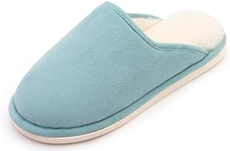 Indoor Slippers Comfort Slip on Memory Foam Womens House Slippers (S/5-6B(M) US, Wathet Blue)