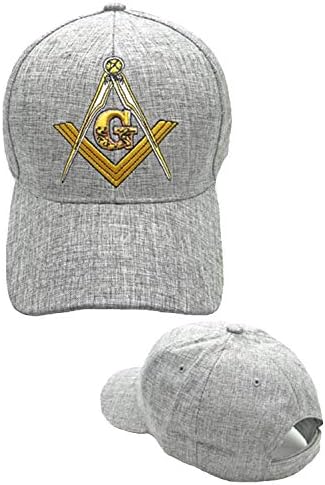 Mason Baseball Cap Masonic Freemason Hat, Gray