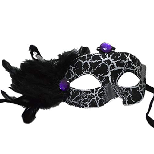 Party Masks - Half Face Venice Princess Mask Halloween Party Masquerade Ball Performance Side Feather Facemask - Set Masquerade 100 For Couples Gold Women Photo Men Superhero