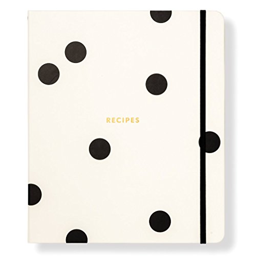 Kate Spade New York Recipe Book with 7 Tabbed Sections and Recipe Card