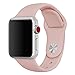 Zyra Sport Band for Apple Watch 42mm S/M, Soft Silicone Strap Replacement iWatch Bands for Apple Watch Sport, Series 3, Series 2, Series 1 Pink Sand