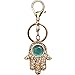 Bolbove Hamsa Hand Keychain Sparkling Keyring Crystal Rhinestones Purse Pendant Handbag Charm