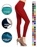Black Friday Special High Waisted Classic Leggings - Buttery Soft - 42+ Colors (Plus Size (Size 12-24), Tango Red)