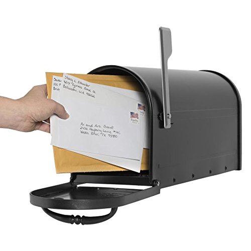 Cambridge Black Post Mount Mailbox - Image 3