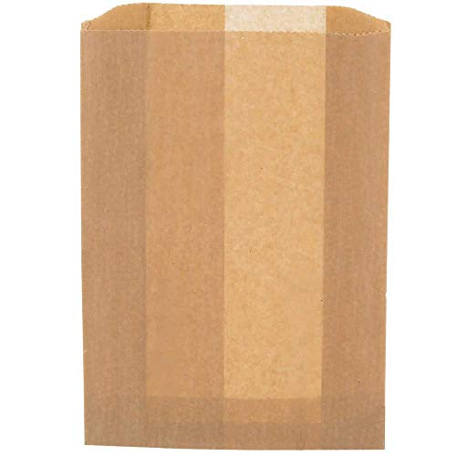 Commerical Business Restroom Bathroom Janitorial Personal Dispensers 7.5" x 10.5" Wax Coating Kraft Paper Sanitary Napkin Receptacle Disposable Bags Feminine Hygiene Liner Leak Proof- 100/Pack