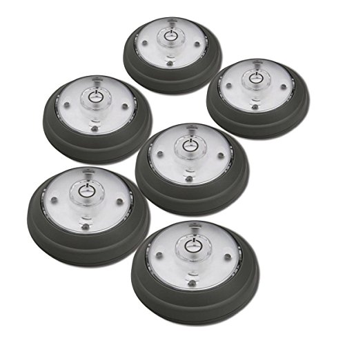 Lite LED Wireless Stick On Pivot and Puck Lighting Light LPL623, 6 Pack