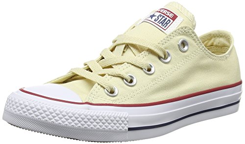 Converse Unisex Chuck Taylor All Star Low Top Natural White Sneakers - 5 B(M) US Women / 3 D(M) US Men
