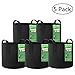 EPROSMIN MoMA 5-Pack 7 Gallon Fabric Grow Bags - Plant Grow Bags - Nursery Garden Grow Pots - Black Fabric Pots - Heavy Duty Non-Woven and Durable Aeration Fabric Containers with Strap Handles