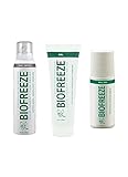 BIOFREEZE: ASSORTED 3 PACK!! One 4 oz. Gel Tube, One 4 oz. Spray & One 3 oz. Roll-On