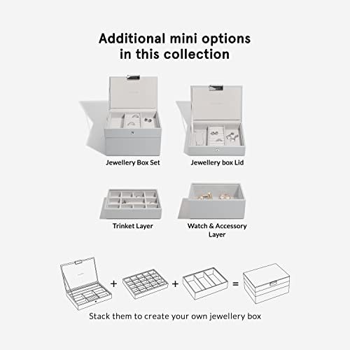 Stackers Pebble Grey Mini Jewellery Box Lid