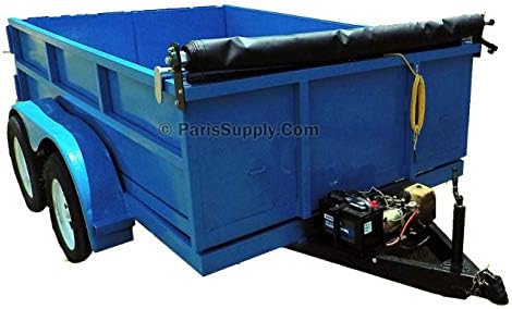 Inimitable Hand Crank Tarp Roller Kit with Retention Bow for Dump Truck or Trailer with MESH TARP (6' W x 15' L)