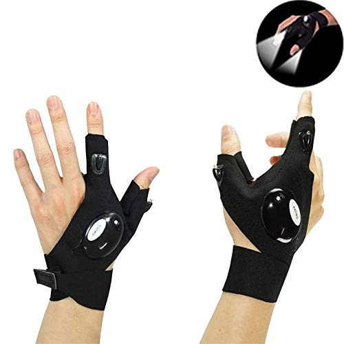 SMN Upgrade LED-Lichthandschuhe Outdoor-Angelhandschuhe Für Camping, Radfahren, Outdoor-Aktivitäten Beleuchtung Notfall…