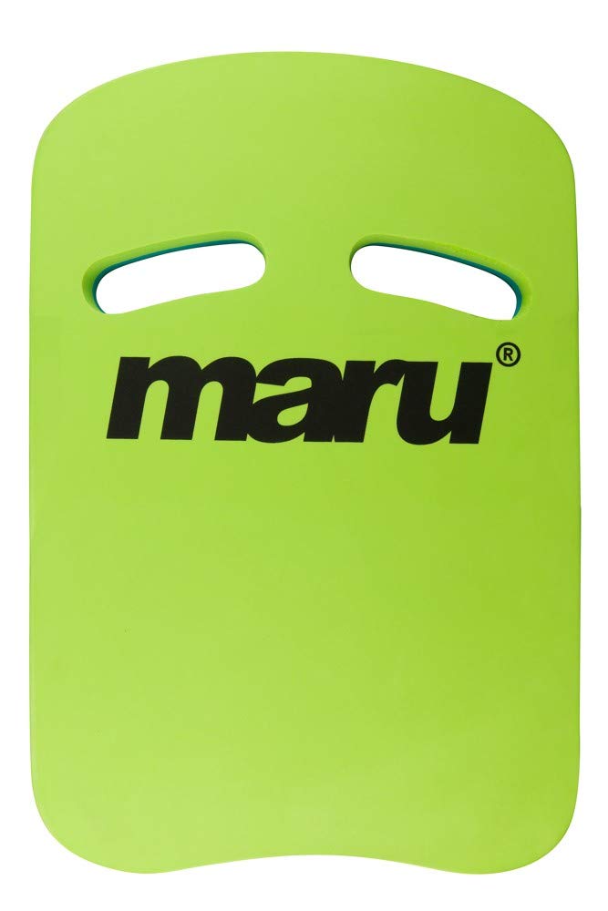 Maru Swimming Kickboard (Lime/Blue) – Buoyant Foam Swim Float for Kick Strength & Technique – L42 x W28cm – Easy-Grip, Non-Chafing Swimming Float for Children & Adults (6+) – Trusted by Coaches