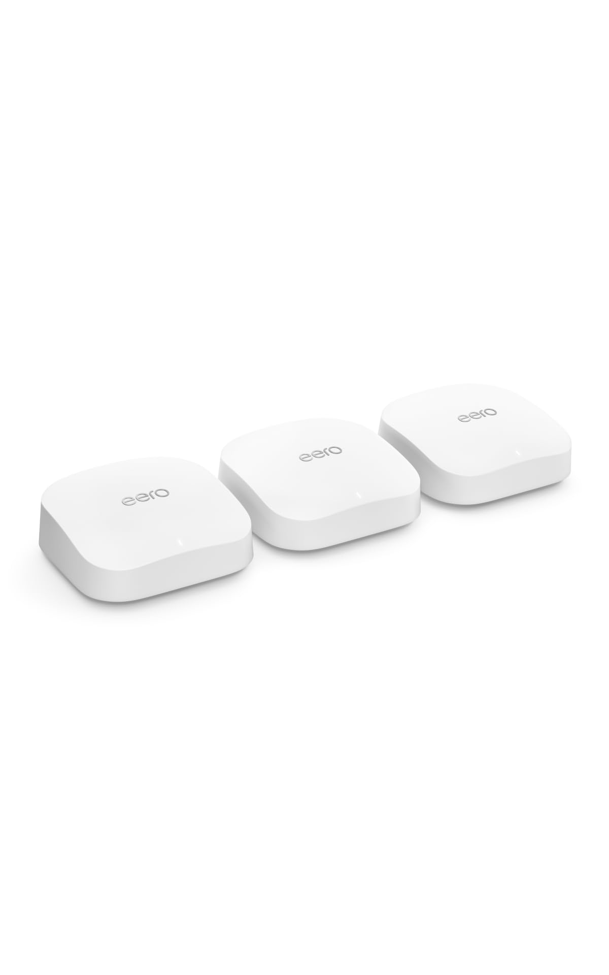 Sistema wifi en malla Amazon eero Pro 6E: admite planes de Internet de hasta 2,5 Gbps, cobertura de hasta 6000 pies cuadrados, conecta más de 100 dispositivos, paquete de 3