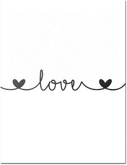 Wazml Croquis Mur Art Ligne Dessin Minimaliste Imprimer Simple Mode Affiche Sur Toile Noir Blanc Peinture Amour Citation Mur Decor H x25 Cm No Frame Amazon Fr Cuisine Maison