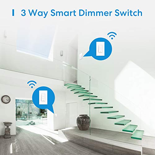 Smart 3 Way Dimmer Light Switch Kit, Meross WiFi Dimmer Switch for