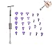HiYi Paintless Dent Removal Tool Car Stainless Steel Auto Dent Repair Kit 2 in 1 Slide Hammer Hand Puller with 24 Pcs Different Size Glue Tabs