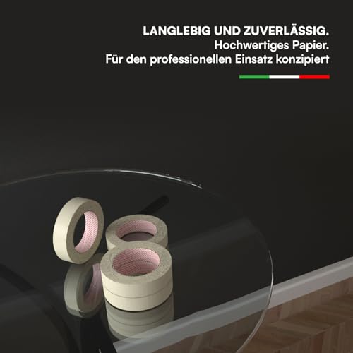 12x Malerband 25mm x 50m - Malerkrepp Kreppband - Vielseitiges Klebeband für Malerarbeiten ohne Lösungsmittel - Abklebeband thumbnail 2