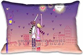 Sofa Throw Pillow Case Leisure Cushion Cover Home Pillow Case cartoon Printed Romantic Valentine Pattern
