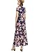 Milumia Women's Vintage Floral Print Split Wrap Maxi Dress Navy XL
