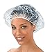 Disposable Hair Processing Caps - Shower Caps, Pack of 100 Plastic Caps