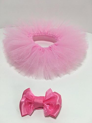 Hatchimals Clothes: Tutu and Bow set in Light Pink